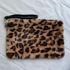 Wild Fable Cheetah Fur Print Clutch or Wristlet
